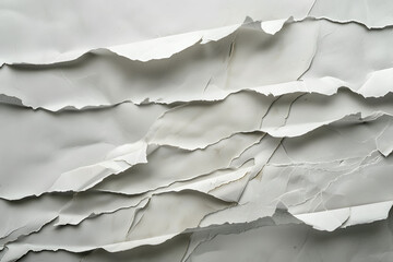 Torn White Paper Texture Background, Perfect for Abstract and Minimalist Designs.