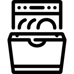 Simple vector icon dishwasher
