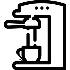 Simple vector icon coffee machine