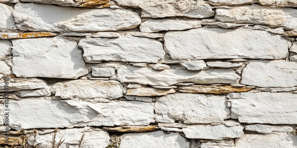 Poster texture, background: a wall covered in stone with a whitewashed finish.