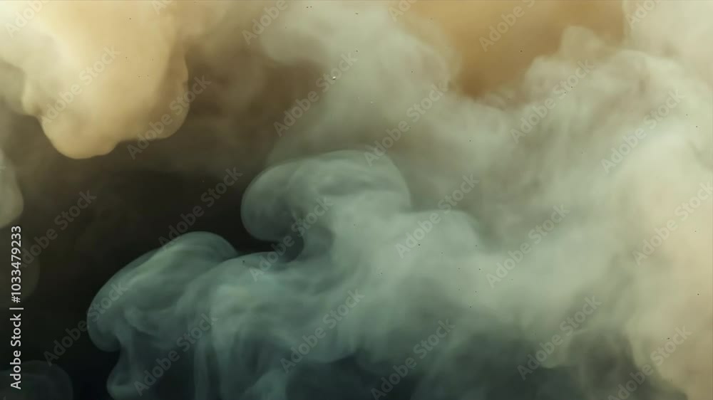 Poster a cloud of smoke is billowing in the air. the smoke is thick and hazy, creating a sense of unease an