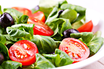 Mixed salad on a plate
