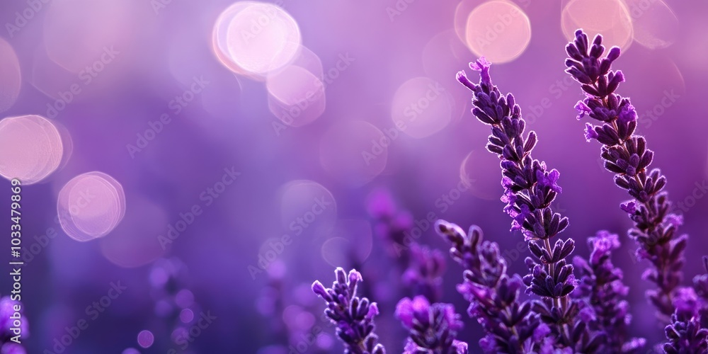 Poster violet abstract bokeh background inspired by the natural environment.