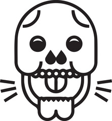 Skull icon symbol vector image illustration
