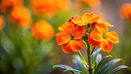 Lovely spring flower with orange petal shade