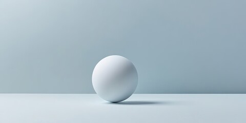 Christmas gray minimal background featuring a mock-up greeting card and a ball. Flat lay, copy space.