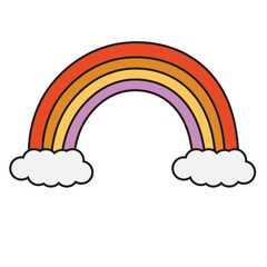 Retro Groovy rainbow