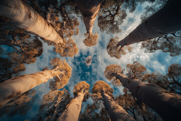 Beautiful baobab trees landscape in Madagascar. 