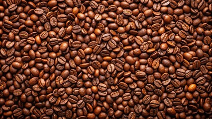Minimalist coffee bean background with roasted coffee bean