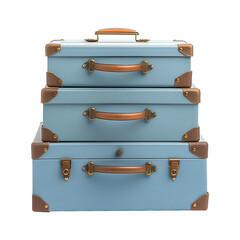 Soft blue and vintage storage drawer isolated on transparent background


