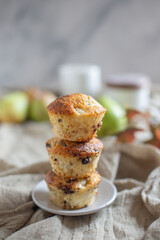 chocolate banana muffins