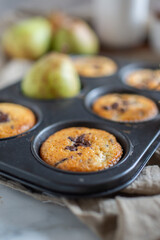 chocolate banana muffins