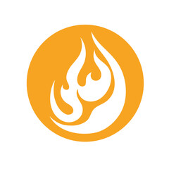 Water and fire logo symbol