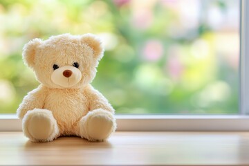 A heartwarming adoption story displayed on a desk with copyspace warm light cozy office background.