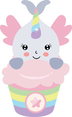 Funny unicorn whale in ice cream © soniagoncalves