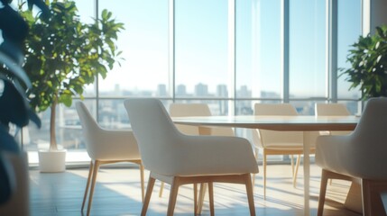 Modern Conference Room with Large Windows