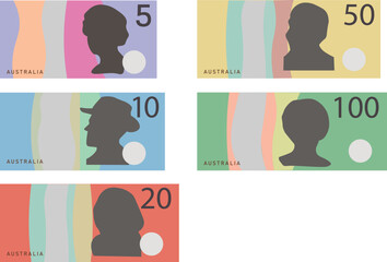 australian dollar money stock vector illustration in flat style