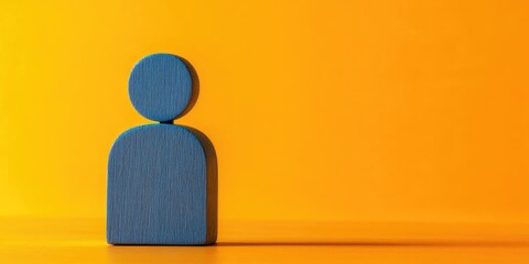 Words for employee assistance program displayed on a blue wooden block against an orange background. Symbolic representation of an employee assistance program. Copyspace.