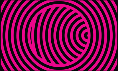 vector graphic of a circular pattern background in black and pink colors with elongated screens