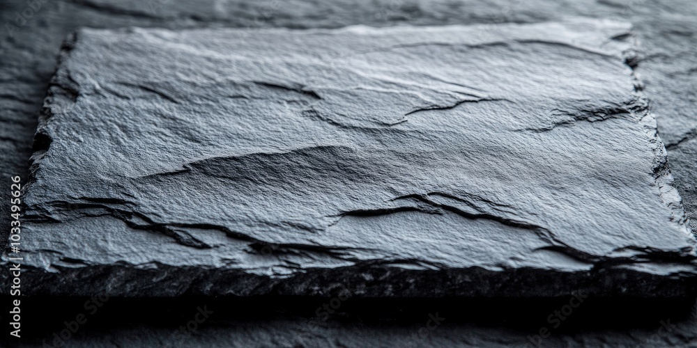 Poster roll on the surface of slate. closeup of japanese roll on a slate stone board.