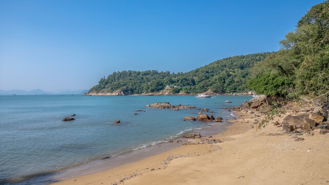 Relaxing at Nga Kau Wan Beach in Hong Kong Oct 12 2024
