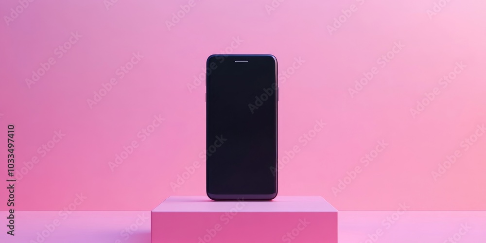 Poster front view of a cell phone isolated