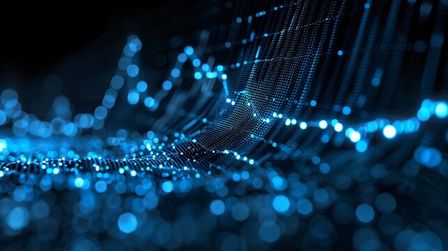 A dynamic candlestick chart displaying fluctuations in stock market data, illustrating trends and price movements. This image highlights the volatility and analysis essential for traders and investors