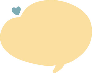 A yellow speech bubble with a teal exclamation mark, designed in a minimalistic, abstract style. This graphic provides space for text and is ideal for communication, announcements.