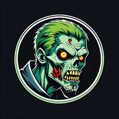 Zombie head illustration