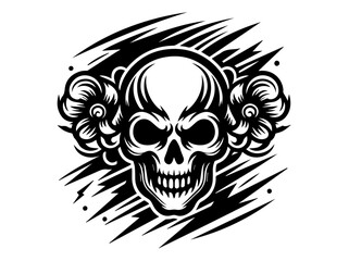 creative human skull logo