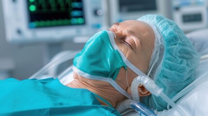 Fototapeta premium patient under anesthesia in operating room