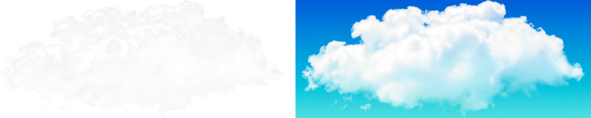 White Cloud Graphic Illustration