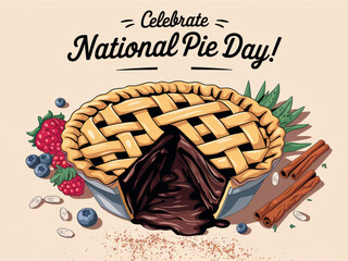 Celebrate national pie day with delicious lattice pie and fresh ingredients