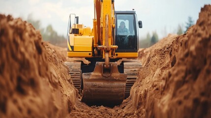 Obraz premium massive drill bit inside a mining tunnel