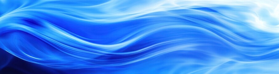 Abstract blue and white wave pattern background.