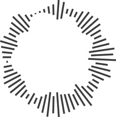 Sound wave or voice message waveform. Podcast, media record, radio signal. Decibel audio record icon