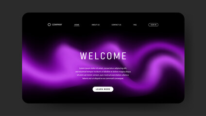 futuristic landing page background with gradient mesh, Website UI design	