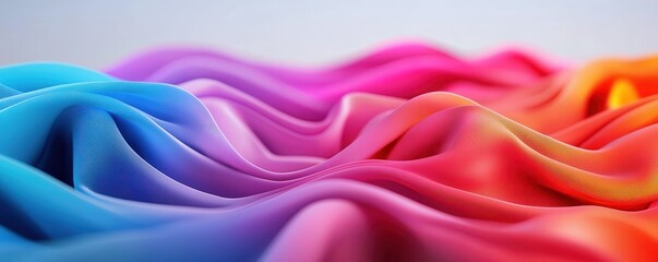 Obraz premium Dynamic Fluid 3D Forms in Vibrant Colors Twisting Through Space - Modern Abstract Design