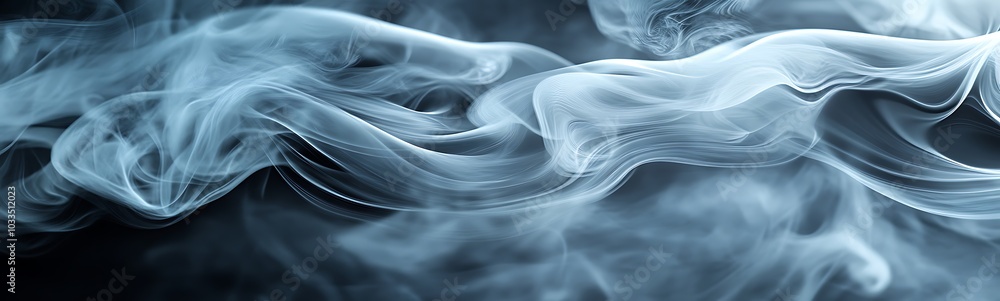 Poster a wispy formation of smoke elegantly drifts through the air, creating an ethereal and calming atmosp
