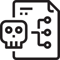 Obraz premium Skull icon symbol vector image illustration 