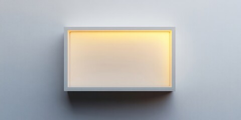Text inside a light box. Box isolated on a white background. A sign displaying a message.