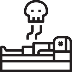 Obraz premium Skull icon symbol vector image illustration 