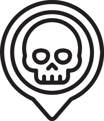 Skull icon symbol vector image illustration
