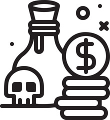 Skull icon symbol vector image illustration
