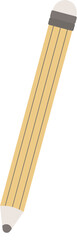 Illustration of Pencil in Cream and Black Colors