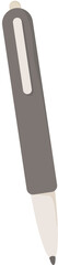 Illustration of Pen in Black and Cream Vector Icon