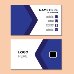 modern business card design with simple and clean concept