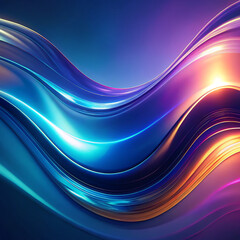 Obraz premium abstract background. wave, light, wallpaper, design, blue, curve, illustration, motion, fractal, line, waves, pattern, backdrop, futuristic, flow, backgrounds, vector, art, energy, concept, shape, lin