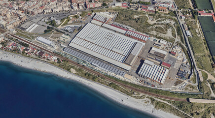 Reggio Calabria's Coastline from Above: Ionian Sea and Urban Landscape