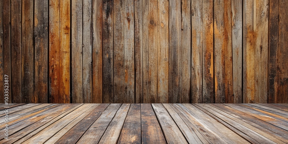 Poster old wood wall texture backdrop, empty plank grunge vertical patterns abstract.